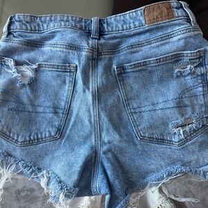 American Eagle Outfitters Light Blue Distressed Jean Shorts